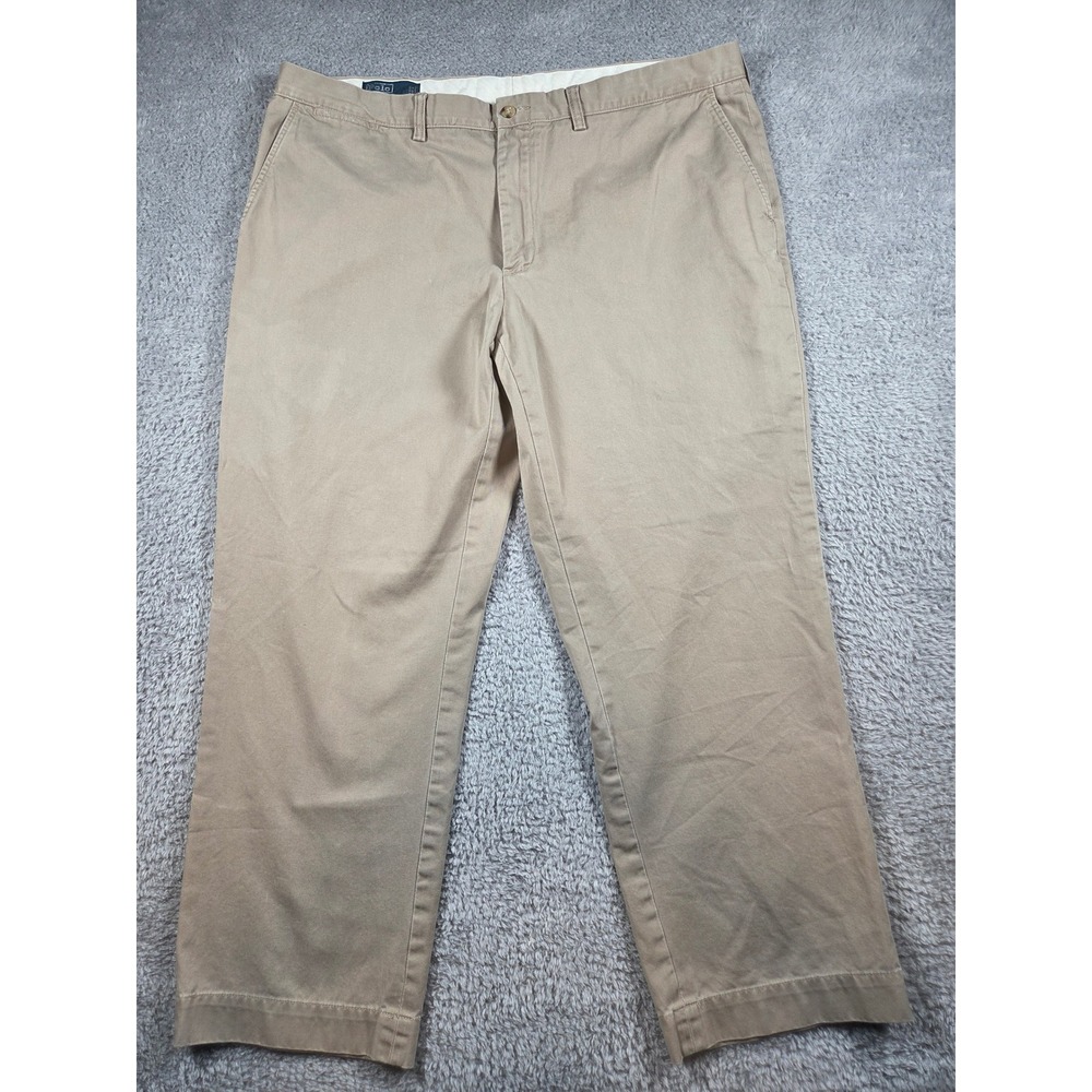 Polo Ralph Lauren Preston Pant 42/30 Khaki Men Classic Straight Cotton Chinos